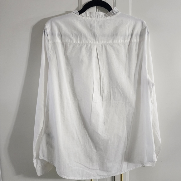 J.Crew Ruffleneck tuxedo shirt in lightweight cotton poplin - Picture 2 of 10
